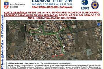 Una treintena de carrozas y grupos del carnaval participa este sábado en la cabalgata (Foto TA)