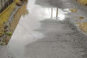 El camino Piletas hace aguas en Montaña Las Palmas (Foto TA)