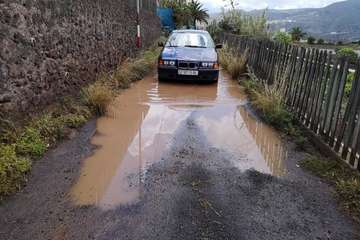 El camino Piletas hace aguas en Montaña Las Palmas (Foto TA)