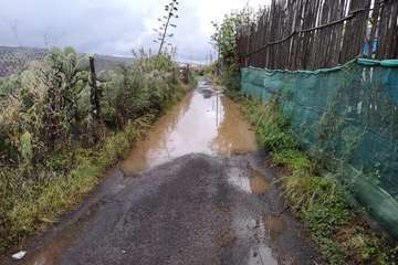 El camino Piletas hace aguas en Montaña Las Palmas (Foto TA)
