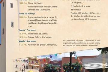 Programa de las fiestas de La Pardilla 2019 (Foto TA)