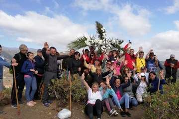 Enramado de la Cruz en Lomo Blanco y La Montañeta de El Calero (Foto TA)