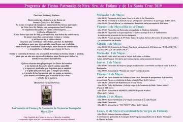 Programa festivo de El Calero 2019 (Foto TA)