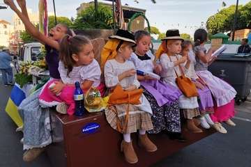 Animada romería en El Calero de Telde (Foto TA)