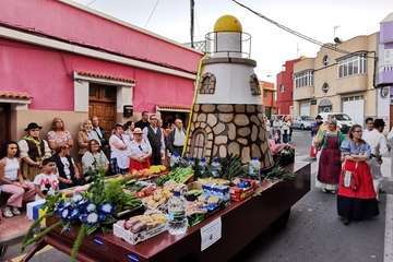 Animada romería en El Calero de Telde (Foto TA)