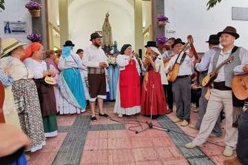 Animada romería en El Calero de Telde (Foto TA)