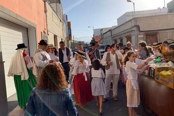 Animada romería en El Calero de Telde (Foto TA)