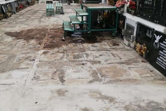 Quejas por la mala praxis de un sepultero del cementerio de San Juan (Foto TA)