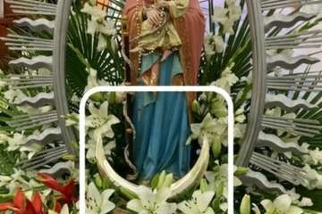 Los amigos de lo ajeno roban el crucifijo pequeño del altar en la iglesia de Lomo Magullo (Foto TA)