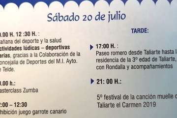 Presentación del programa festivo de la Virgen del Carmen en Taliarte-Telde (Foto TA)
