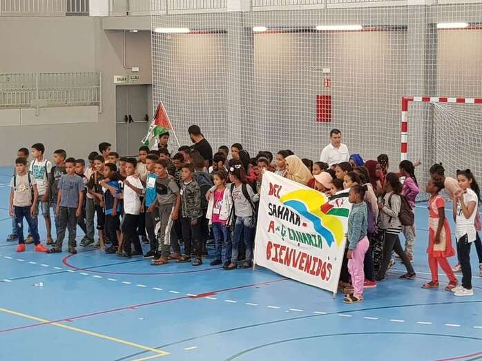 Imagen del acto de bienvenida que se celebró la pasada semana en el pabellón de Jinámar (Foto TA)
