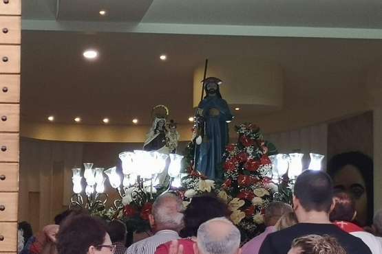 Misa y procesión en Lomo Cementerio por Santiago Apóstol (Foto TA)