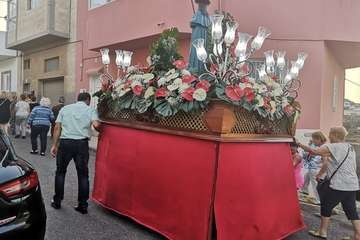 Misa y procesión en Lomo Cementerio por Santiago Apóstol (Foto TA)