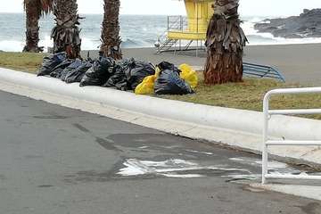 Limpieza de La Garita tras el festival juvenil (Foto TA)
