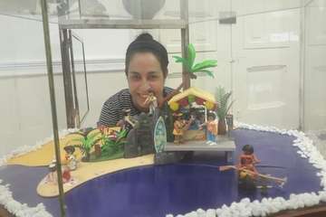 El guiño al cine de dos teldenses apasionadas de los Playmobil (Foto TA)