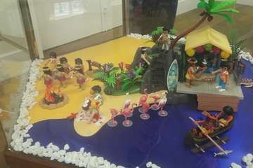 El guiño al cine de dos teldenses apasionadas de los Playmobil (Foto TA)