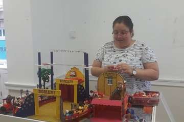 El guiño al cine de dos teldenses apasionadas de los Playmobil (Foto TA)