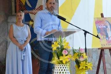 Pregón de La Viña a cargo del alcalde de Telde y actuación del humorista Maestro Florido (Foto Antonio Alí y TA)