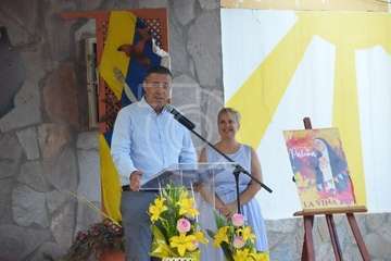Pregón de La Viña a cargo del alcalde de Telde y actuación del humorista Maestro Florido (Foto Antonio Alí y TA)