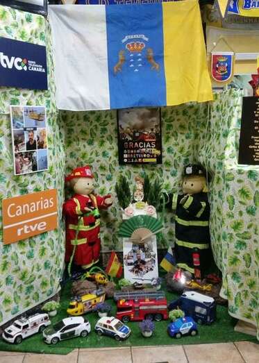 Rincón de la Churrería Melián dedicado a los equipos de extinción del fuego (Foto TA)