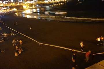 Torrente de luz y sonido en los fuegos de Melenara (Foto TA)