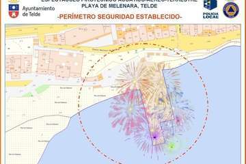 Torrente de luz y sonido en los fuegos de Melenara (Foto TA)