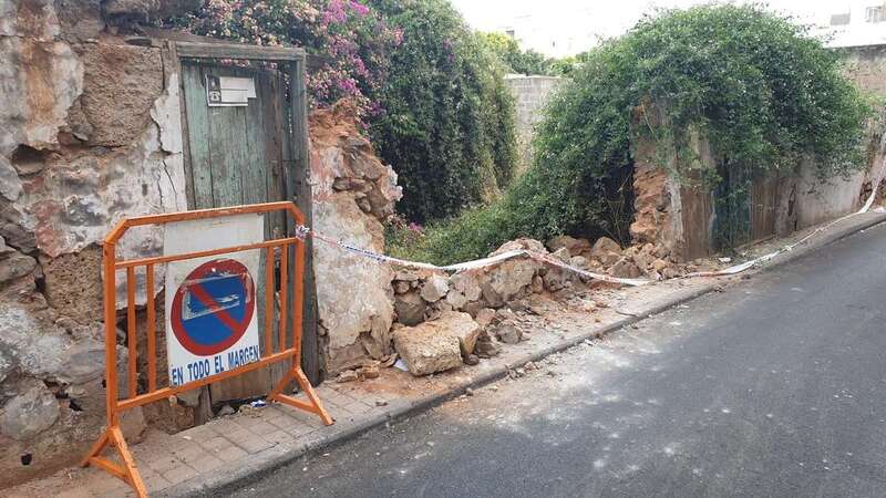 Estado del muro derruido (Foto TA)