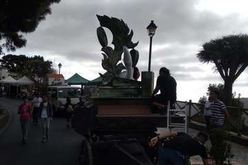 La carreta de Telde, lista para la romería del Pino de esta tarde (Foto TA)