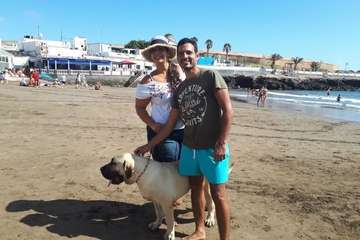 Lucha canaria y almuerzo popular en la playa de Ojos de Garza en el último día de sus fiestas en honor del Santo Cristo (Foto TA)