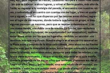 Programa y pregón de las fiestas de Cazadores 2019 (Foto TA y TF)