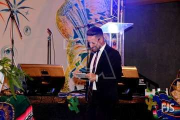 Pregón de las fiestas del Valle de los Nueve a cargo de Jaime Medina (Foto Francisco Javier Santana)