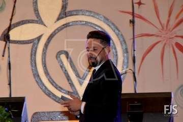 Pregón de las fiestas del Valle de los Nueve a cargo de Jaime Medina (Foto Francisco Javier Santana)