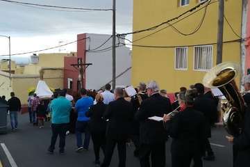 Procesión religiosa de este sábado en Caserones Alto (Foto TA)