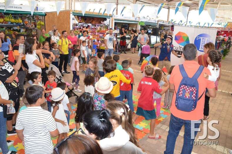 Los pequeños se lo pasaron en grande este sábado en el Mercado de Telde (Foto FJS Fotografía)