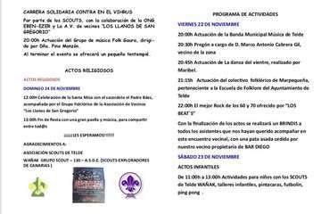 Programa de las fiestas de San Gregorio El Chico 2019 (Foto TA)