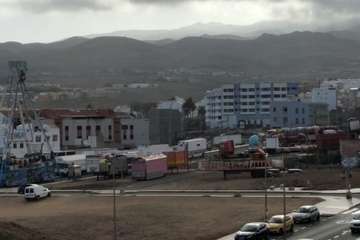 Atracciones instaladas en el sector Picachos de Los Llanos (Foto Jesús Ruiz Mesa)
