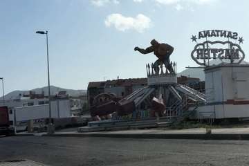 Atracciones instaladas en el sector Picachos de Los Llanos (Foto Jesús Ruiz Mesa)