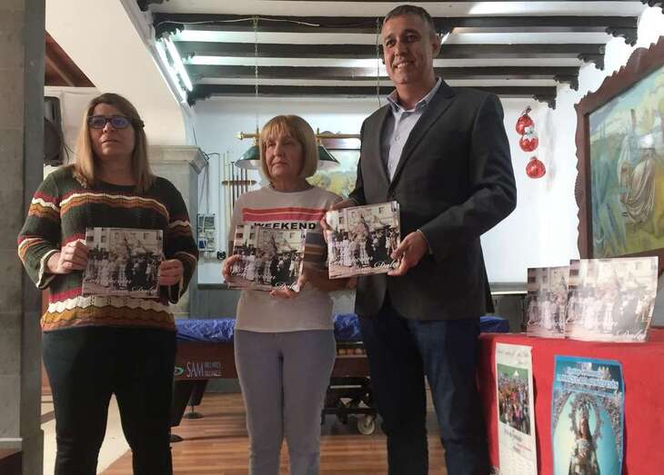María del Mar Tejera, Carmen María Hernández y Servando González, este martes en el Casino de Telde (Foto TA)