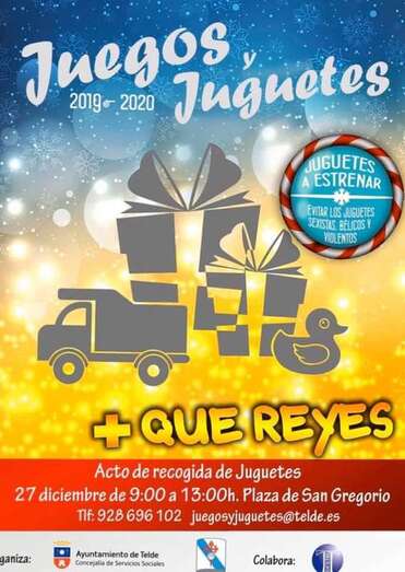 Cartel de la campaña de recogida de juguetes (Foto TA)
