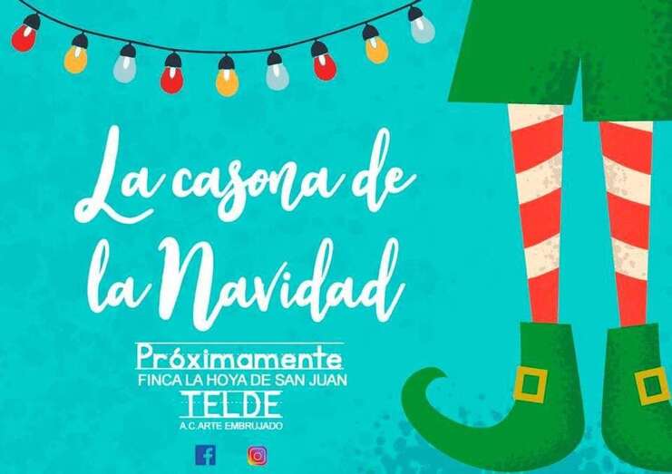 Cartel divulgador de la Casona de la Navidad (Foto TA)