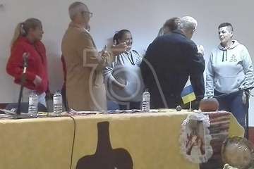 Pregón y homenaje anoche en Tara con motivo de las fiestas en honor de la Virgen de la Candelaria (Foto Carmelo Santana y TA)