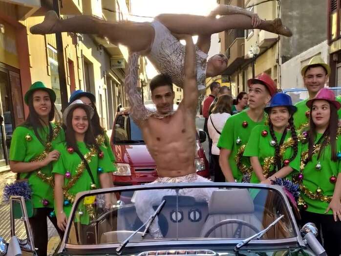 El dúo durante la Cabalgata de Reyes en Telde (Foto TA)