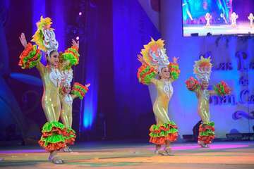 Momento de la actuación de la comparsa infantil Los Diamantes (Foto TA)