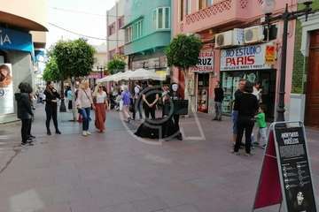  Performance animalista en el casco de Telde (Foto TA)