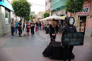  Performance animalista en el casco de Telde (Foto TA)