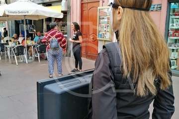  Performance animalista en el casco de Telde (Foto TA)