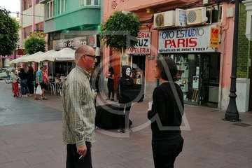  Performance animalista en el casco de Telde (Foto TA)