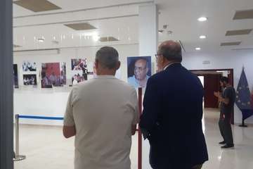 Visita del nuevo delegado del Gobierno en Canarias a las instalaciones de Entre Amigos en el Valle de Jinámar (Foto TA)
