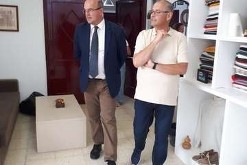 Visita del nuevo delegado del Gobierno en Canarias a las instalaciones de Entre Amigos en el Valle de Jinámar (Foto TA)
