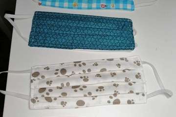 Mascarillas confeccionadas por Tita Rodríguez en Melenara (Foto TA)